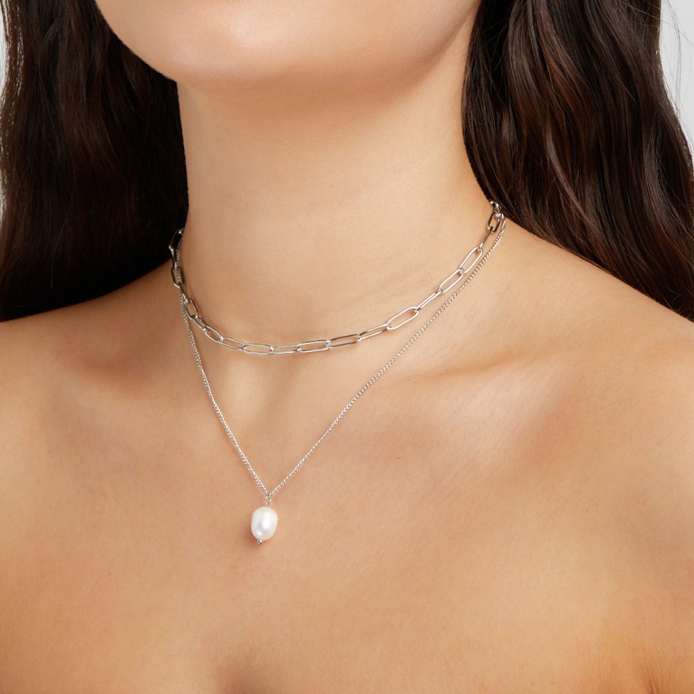 Collana Angela con perle in argento