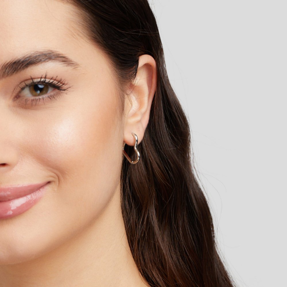 Orecchini cuore in argento