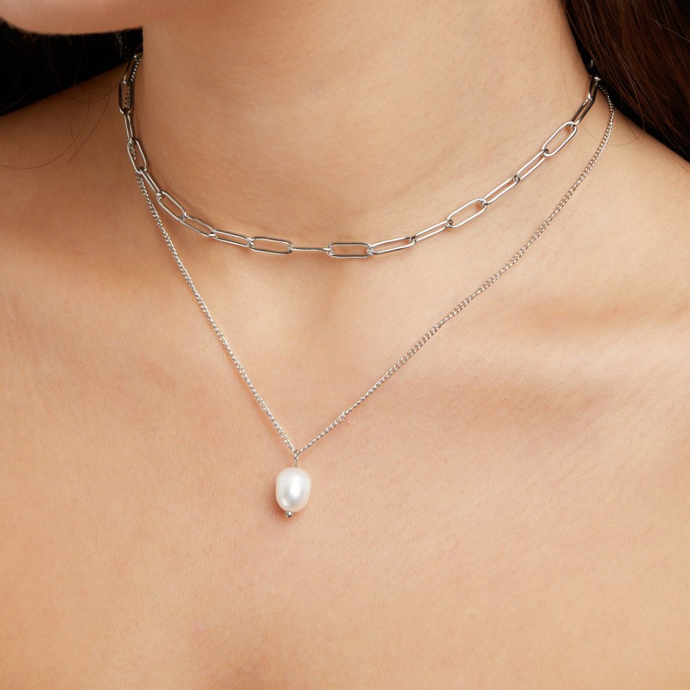 Collana Angela con perle in argento