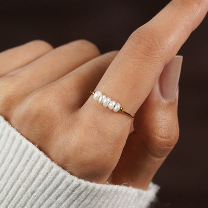 Grace – Anello con perla d’acqua dolce