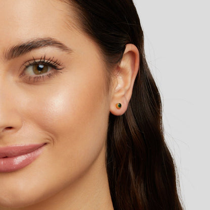 Orecchini a lobo verde smeraldo