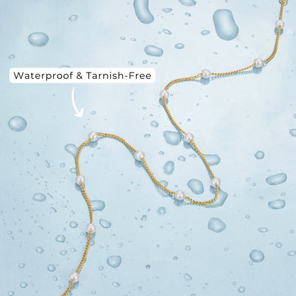 Reine – Collana di perle dorata