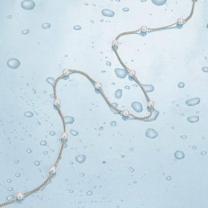 Collana Nura con perla in argento 18K