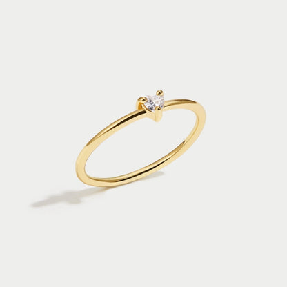 Amore - Anello con cuore di cristallo